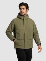 Men Jacket Green Regular Fit