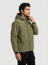 Men Jacket Green Regular Fit