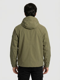 Men Jacket Green Regular Fit