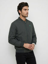 Men Jacket Green Regular Fit