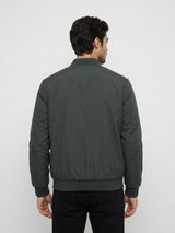 Men Jacket Green Regular Fit