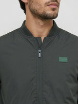 Men Jacket Green Regular Fit