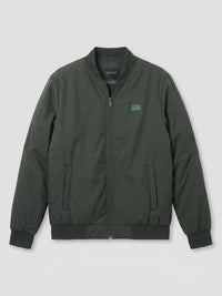 Men Jacket Green Regular Fit
