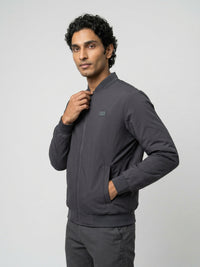 Men Jacket Grey Regular Fit