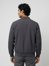 Men Jacket Grey Regular Fit
