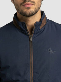 Men Jacket Navy Blue Regular Fit