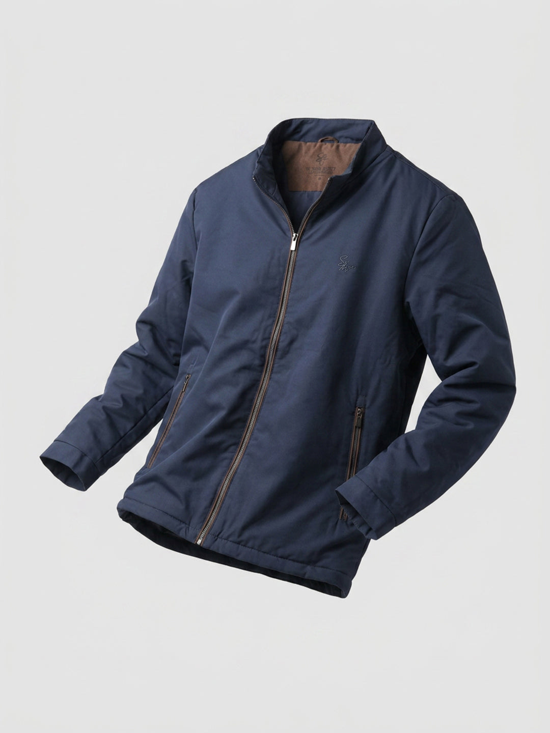 Men Jacket Navy Blue Regular Fit