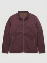 Men Jacket Maroon Regular Fit
