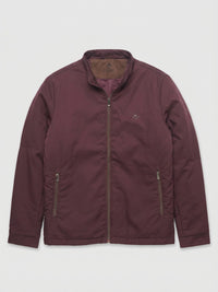 Men Jacket Maroon Regular Fit