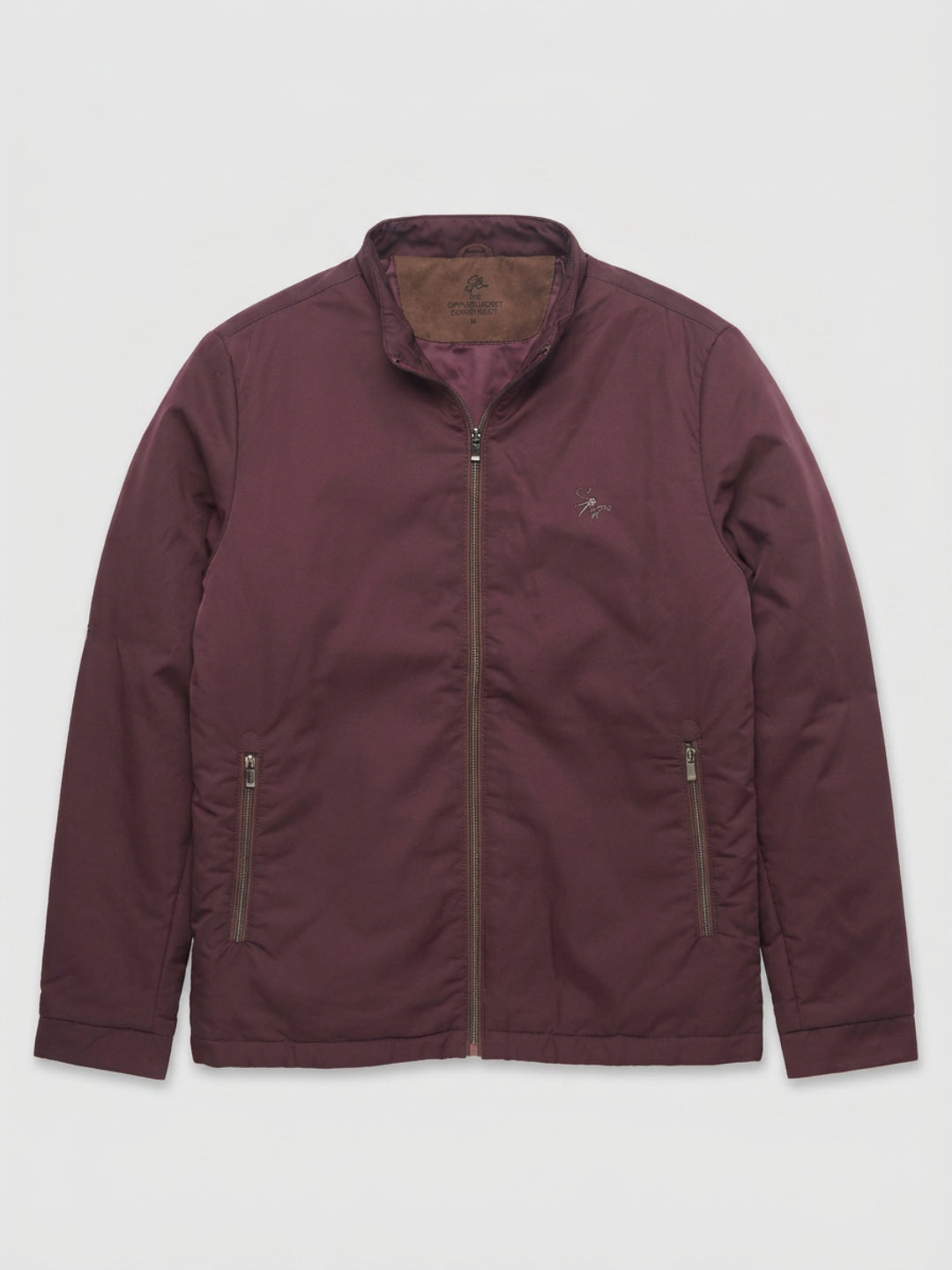 Men Jacket Maroon Regular Fit