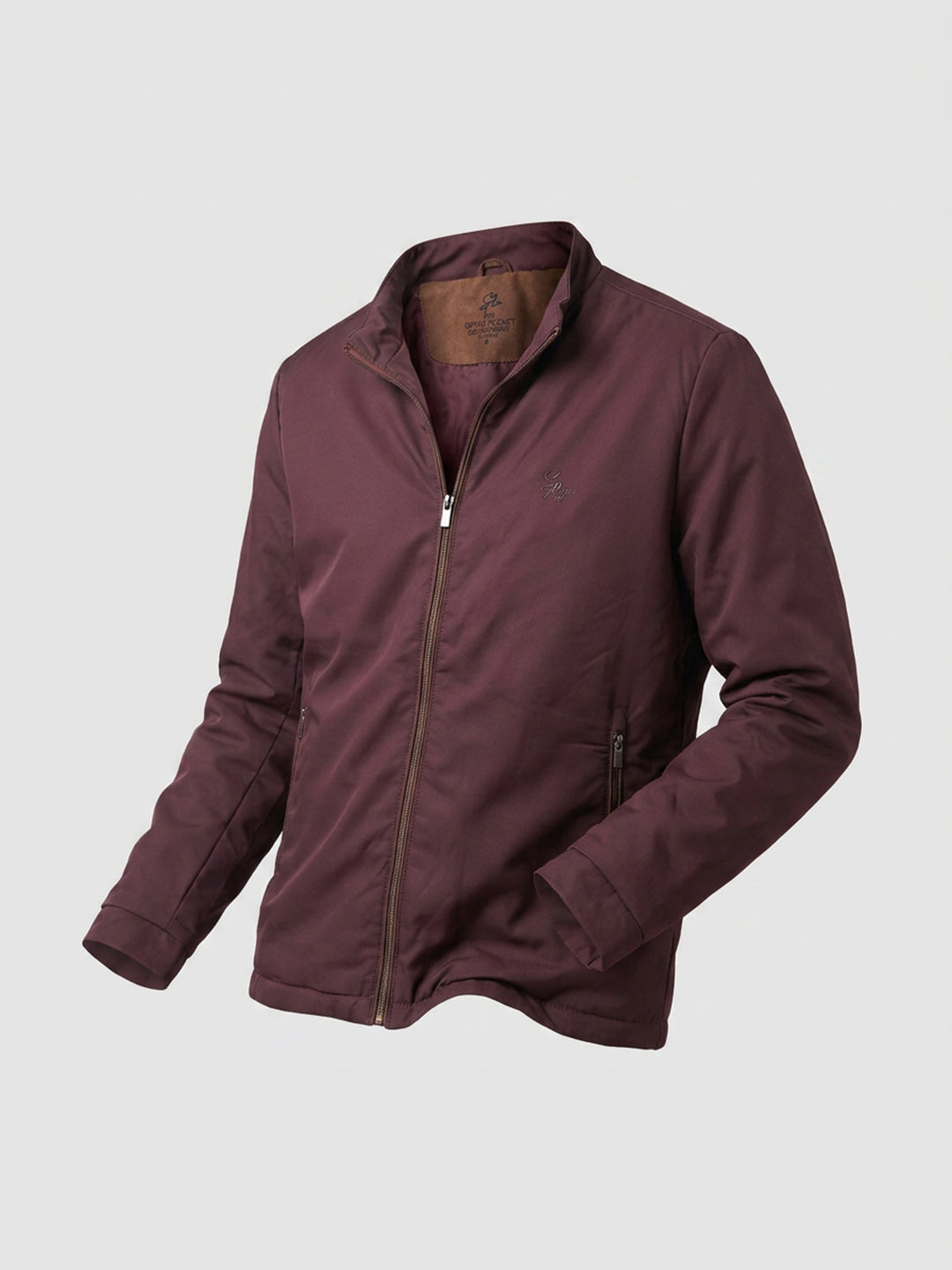 Men Jacket Maroon Regular Fit