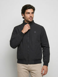 Men Jacket Black Regular Fit