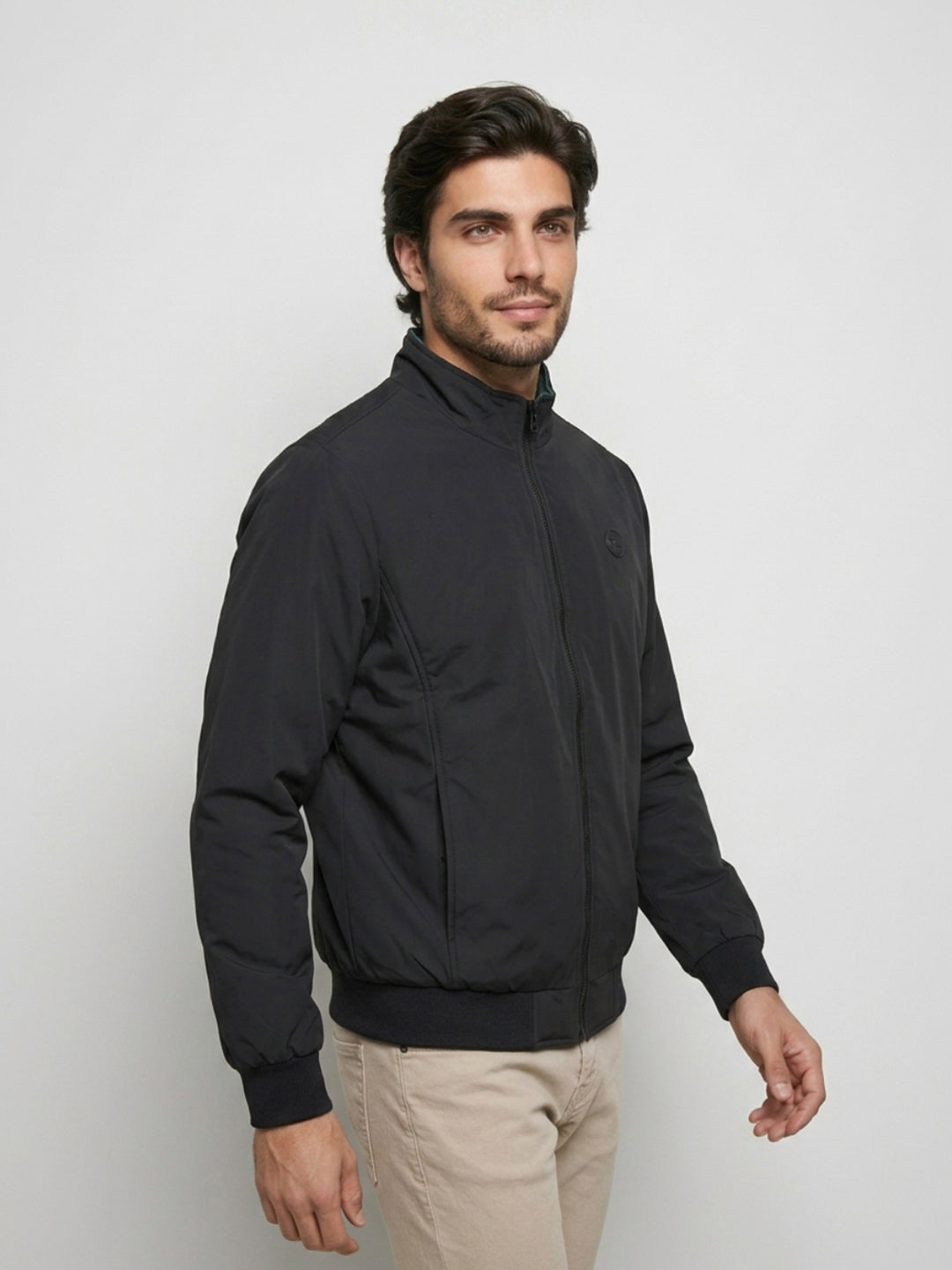 Men Jacket Black Regular Fit