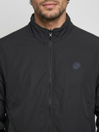 Men Jacket Black Regular Fit