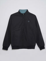 Men Jacket Black Regular Fit