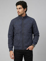 Men Jacket Navy Blue Regular Fit