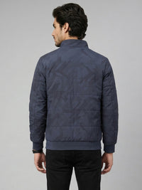 Men Jacket Navy Blue Regular Fit