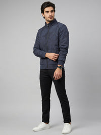 Men Jacket Navy Blue Regular Fit