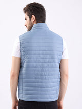 Men Jacket Grey Straight Fit