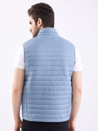 Men Jacket Grey Straight Fit