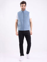 Men Jacket Grey Straight Fit