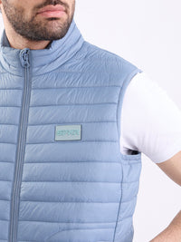 Men Jacket Grey Straight Fit