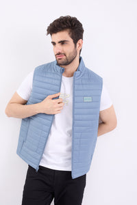 Men Jacket Grey Straight Fit