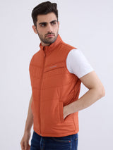 Men Jacket Orange Straight Fit