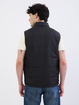 Men Jacket Black Straight Fit