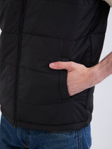 Men Jacket Black Straight Fit