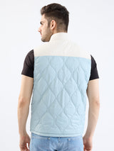 Men Jacket Off White Straight Fit