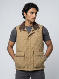 Men Jacket Brown Regular Fit
