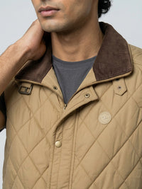 Men Jacket Brown Regular Fit