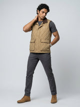 Men Jacket Brown Regular Fit