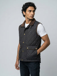 Men Jacket Jet Black Regular Fit