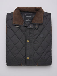 Men Jacket Jet Black Regular Fit