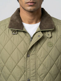Men Jacket Green Regular Fit