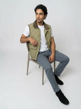 Men Jacket Green Regular Fit