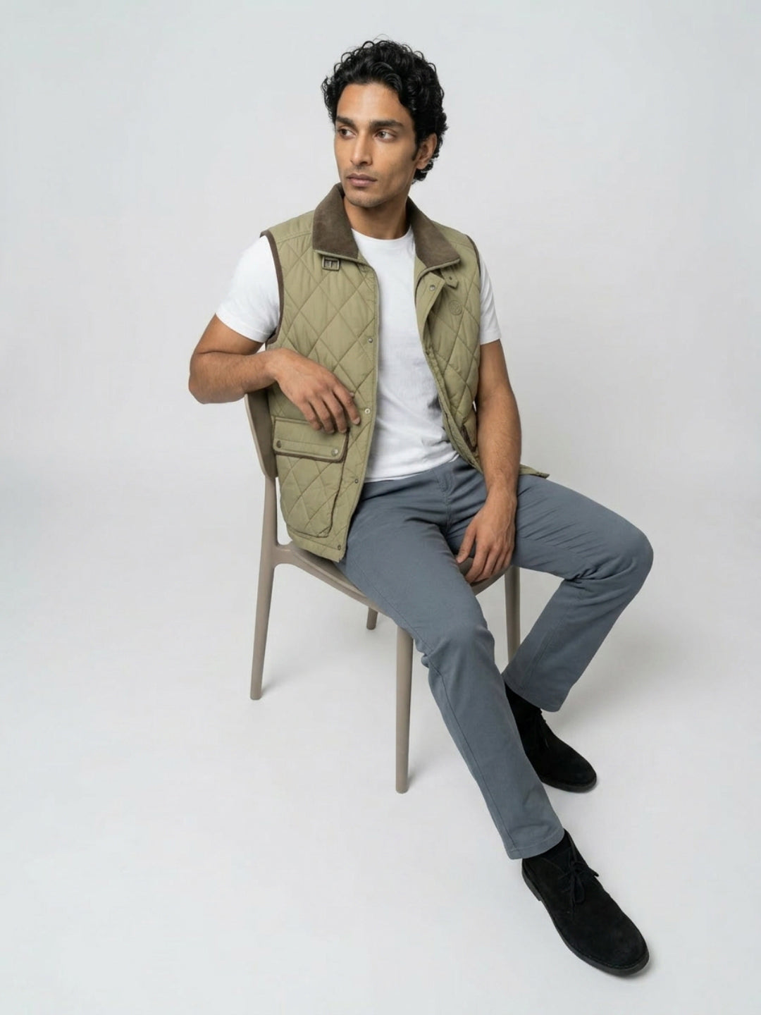 Men Jacket Green Regular Fit