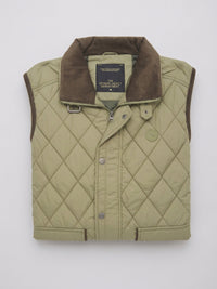 Men Jacket Green Regular Fit