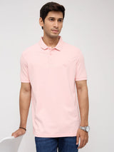 Men T-Shirt Solid Solid Pink Regular Fit