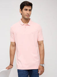 Men T-Shirt Solid Solid Pink Regular Fit