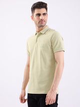 Men T-Shirt Green Slim Fit