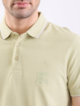 Men T-Shirt Green Slim Fit
