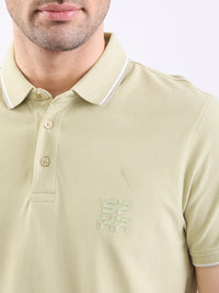 Men T-Shirt Green Slim Fit