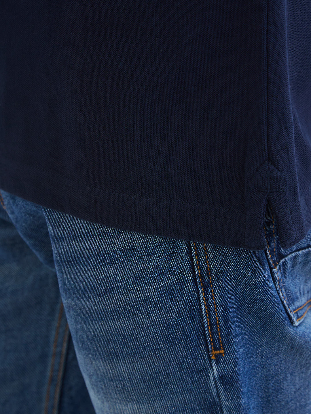 Spykar Navy Blue Slim Fit Casual T-Shirt For Men