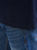 Men T-Shirt Blue Slim Fit