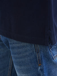 Men T-Shirt Blue Slim Fit