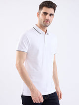 Men T-Shirt White Slim Fit