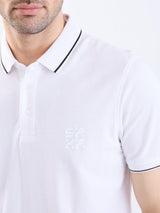 Men T-Shirt White Slim Fit